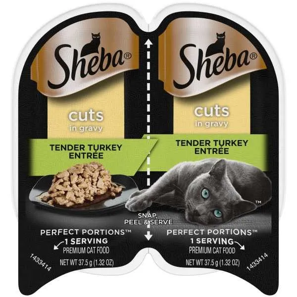 24/2.65 oz. Sheba Perfect Portions Turkey Cuts - Food
